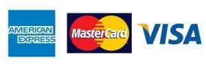 Collage of American Express, Visa & MasterCard Logos
