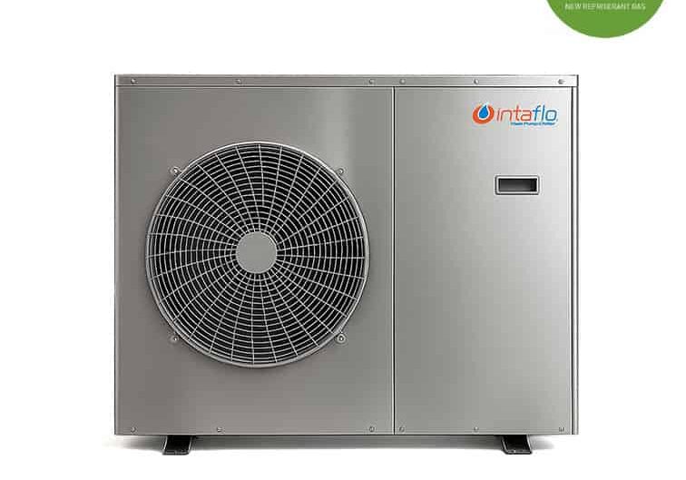 intaflo-hydronic-heat-pump-09DCS3-1SS-front Front image of a hydronic heat pump